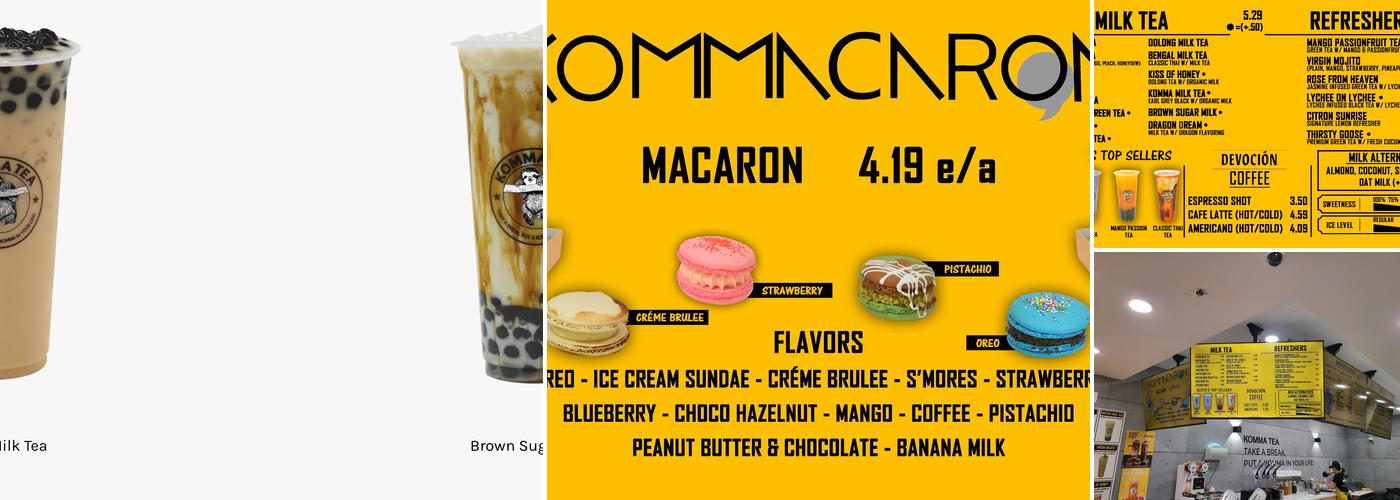 Komma Tea - Concord Menu