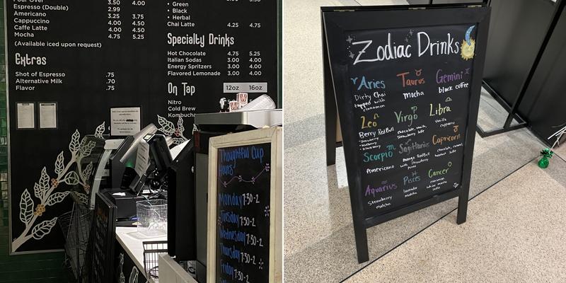 Thoughtful Cup Menu