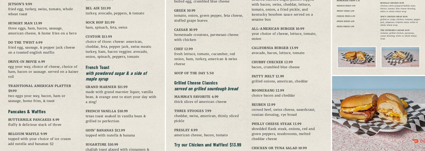 Retro Kitchen Menu