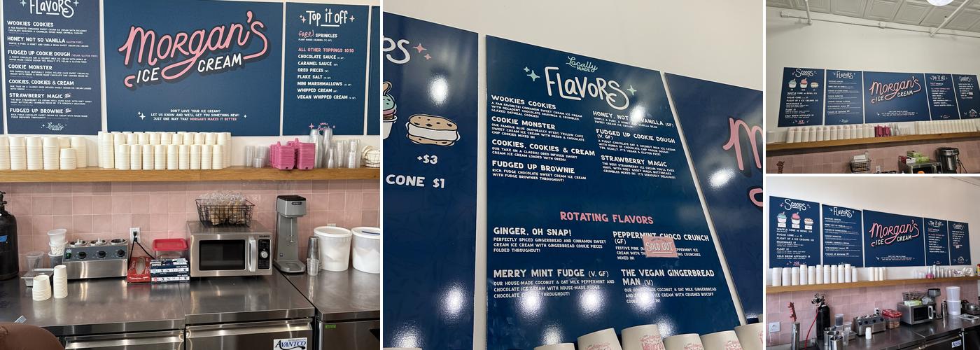Morgan's Ice Cream Menu