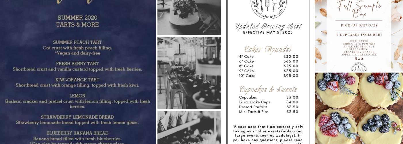 The Tiny Cakery Menu