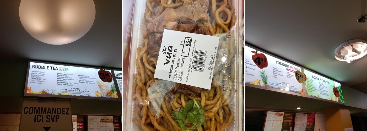 VUA Sandwichs et Sushi Menu