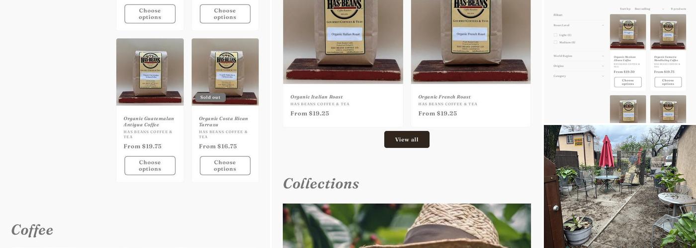 Has Beans Coffee & Tea Menu