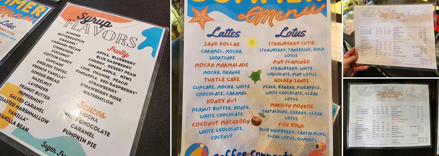 Coffee Connection Menu