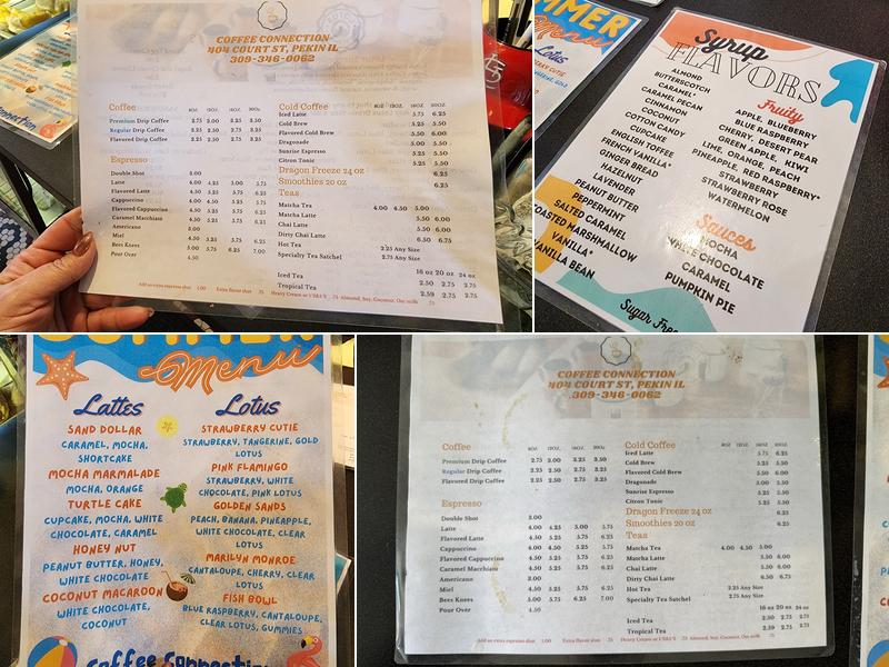 Coffee Connection Menu