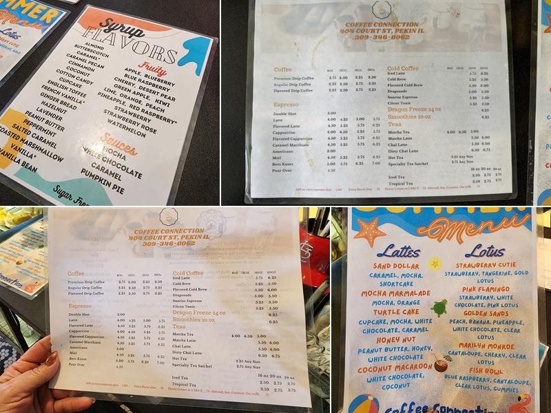 Coffee Connection Menu