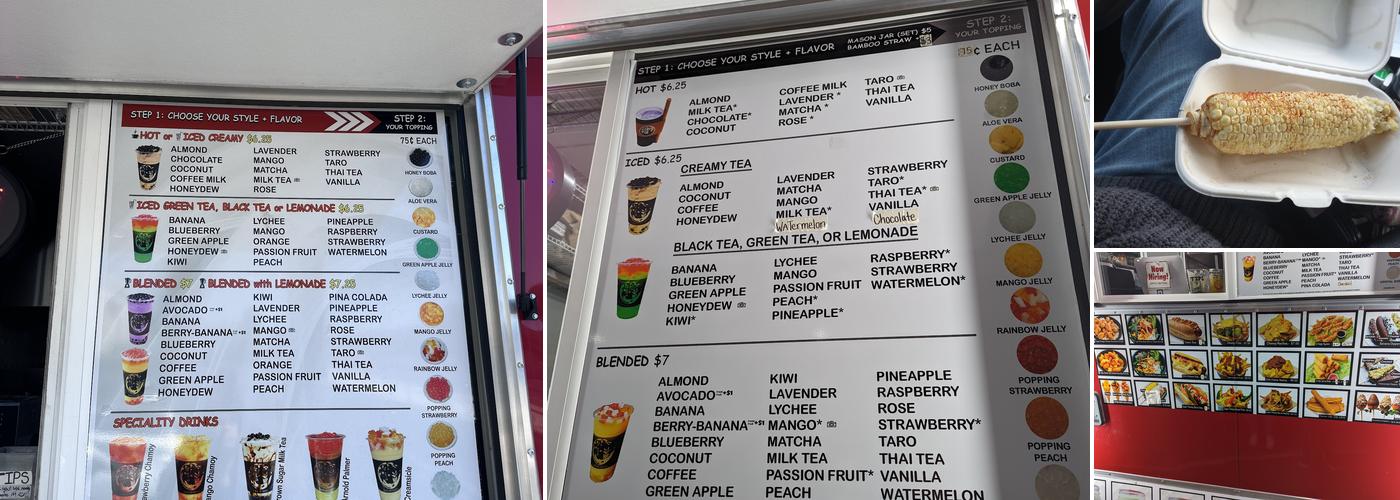 Bobablastic Menu