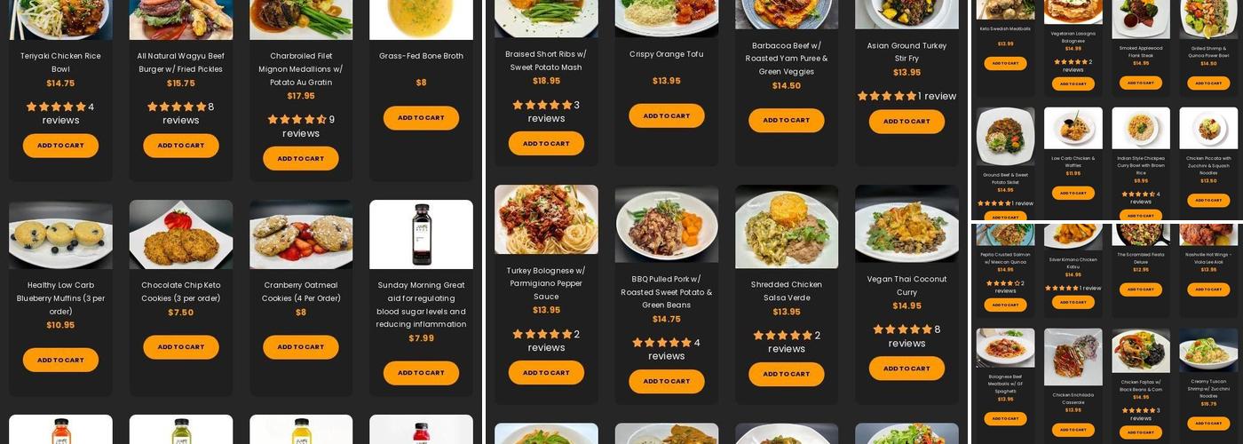 Meal Prep Kingz Menu
