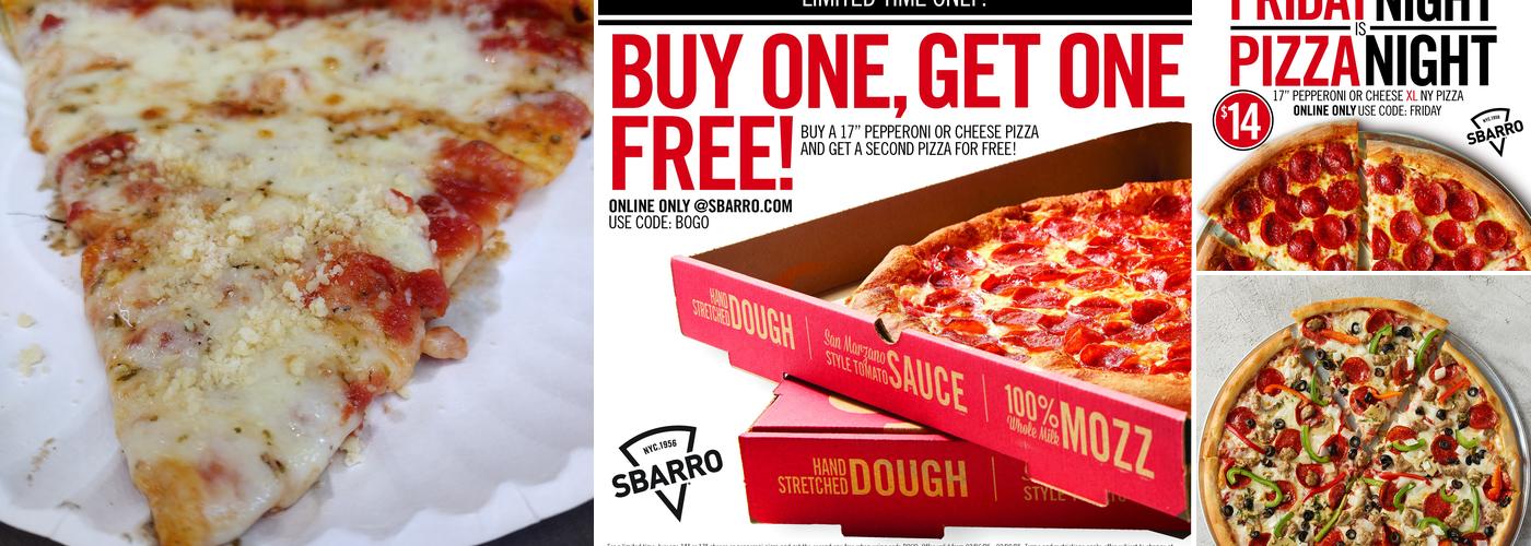 Sbarro Menu