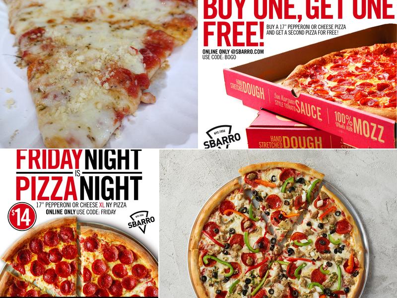 Sbarro Menu