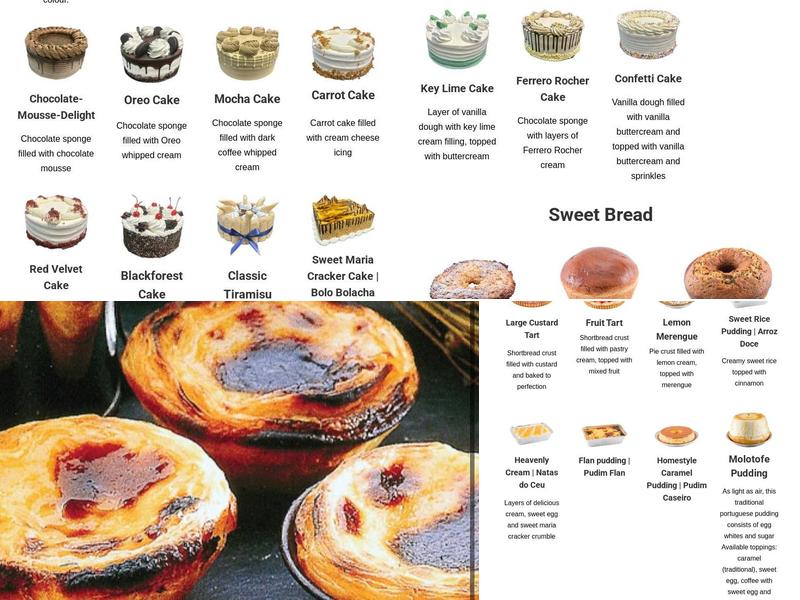 Caldense Bakery Menu