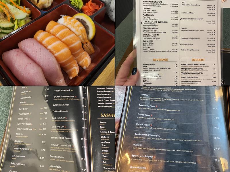 Himawari Sushi Menu