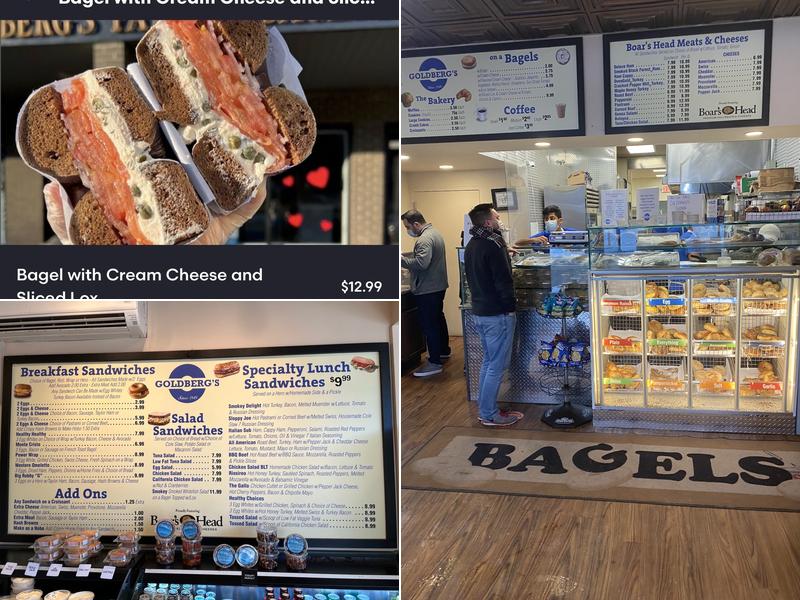 Goldberg's Famous Bagels Menu
