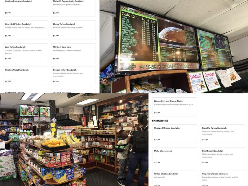Gold Deli Menu