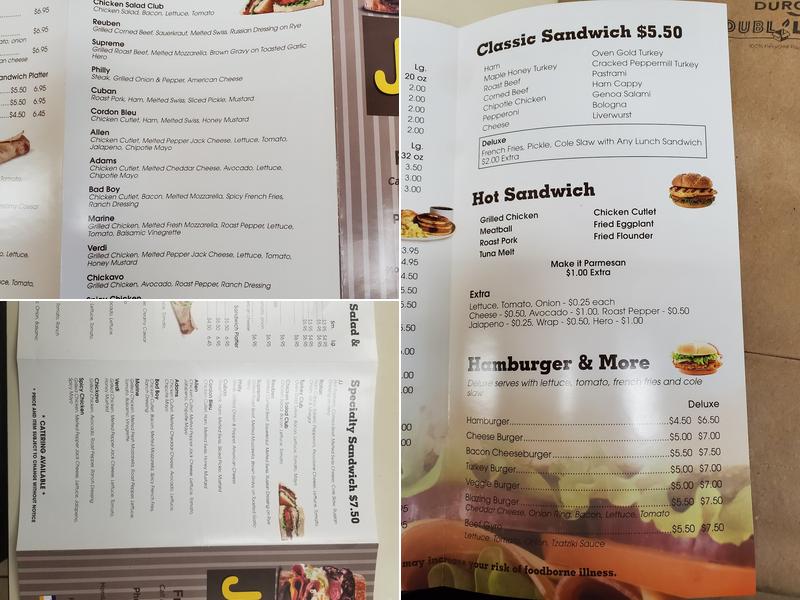 JJ Deli Menu