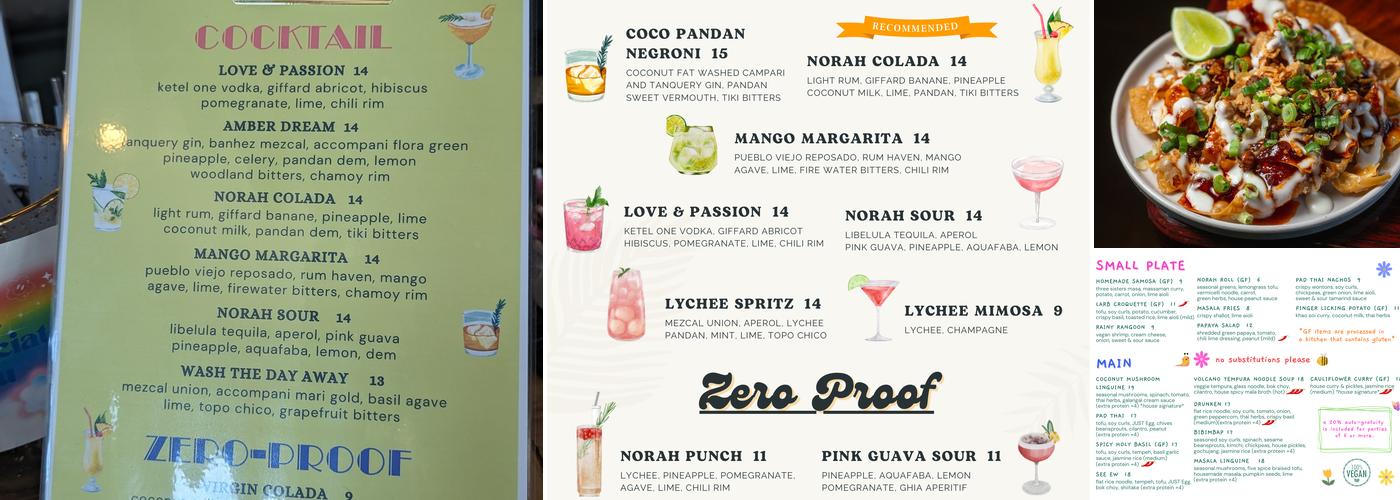 Norah Menu