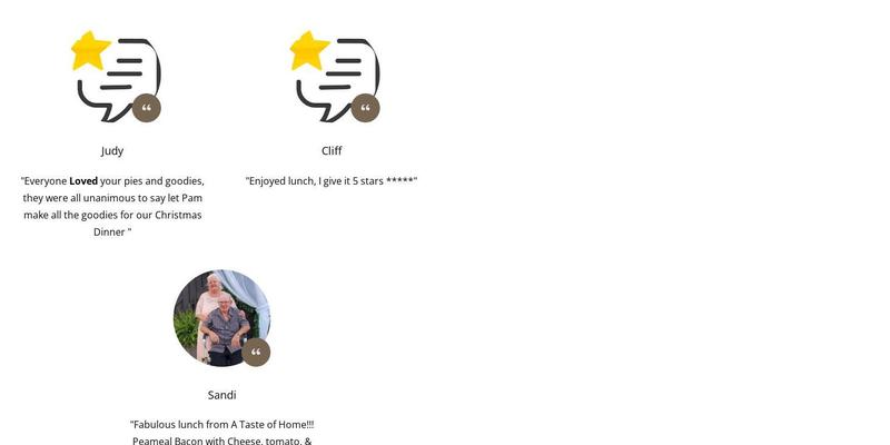 A Taste of Home Menu