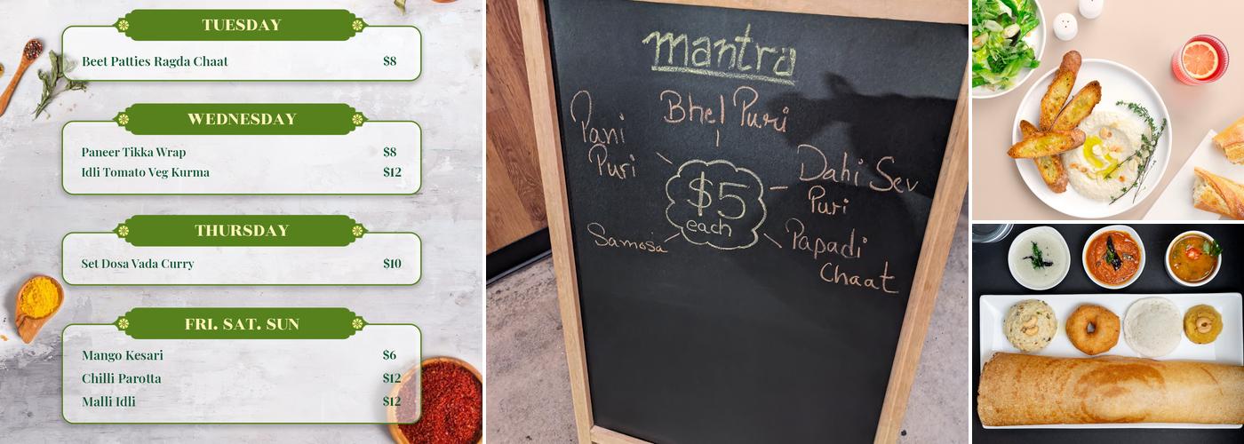 mantra - vegan & vegetarian Menu