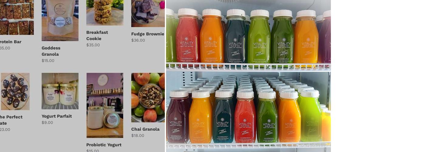 Vitality Juice Co. Menu