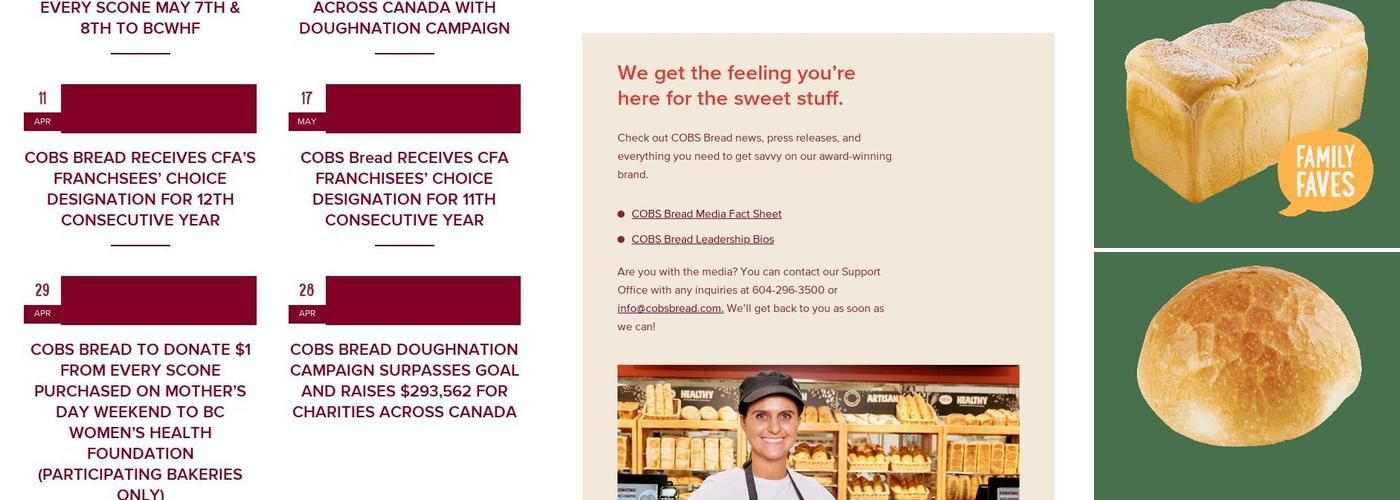 COBS Bread Bakery Leduc Common Menu