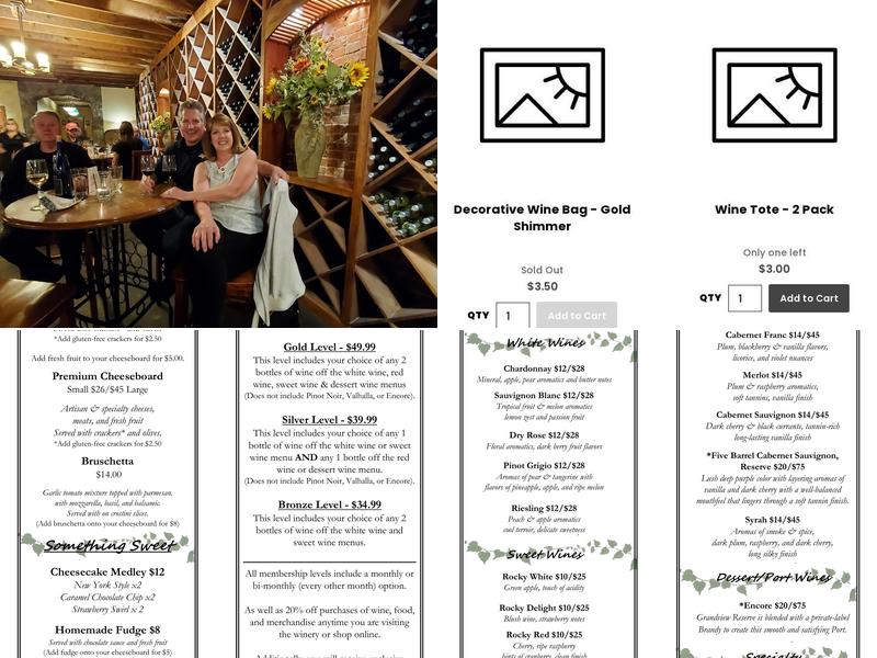 Silver Vines Winery - Arvada Menu