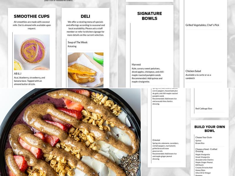 Harvest Kitchen Menu