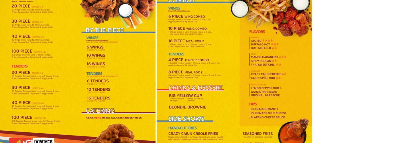 Wing Boss Menu