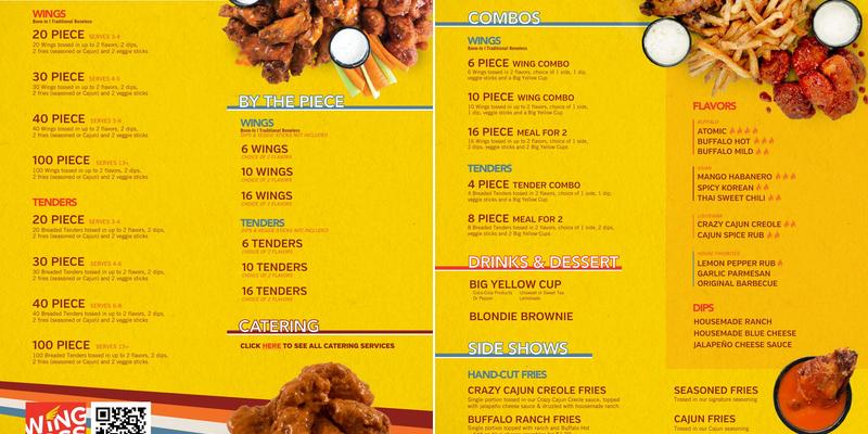 Wing Boss Menu