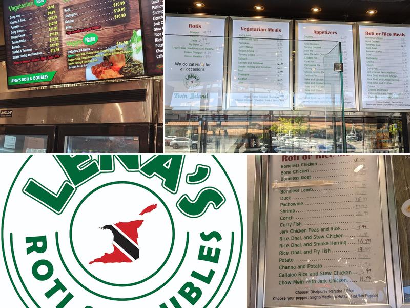 Lena's Roti & Doubles Menu