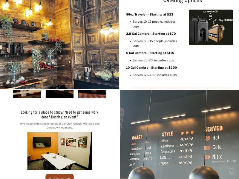 Java House (Zionsville) Menu