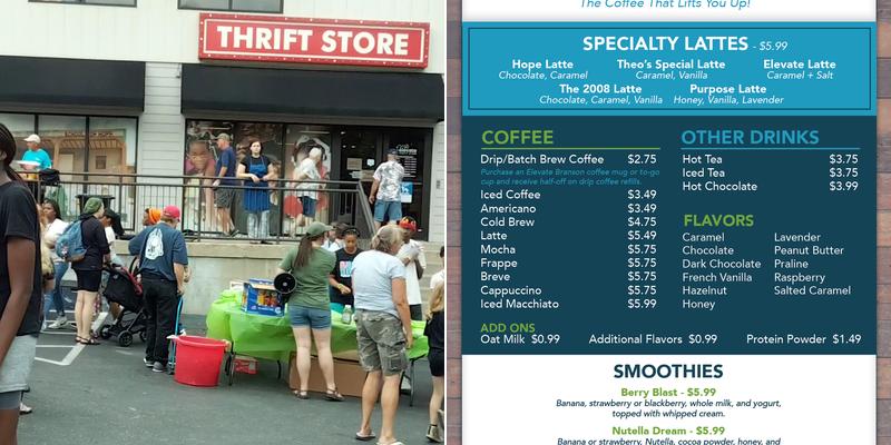 Elevate Coffee Menu