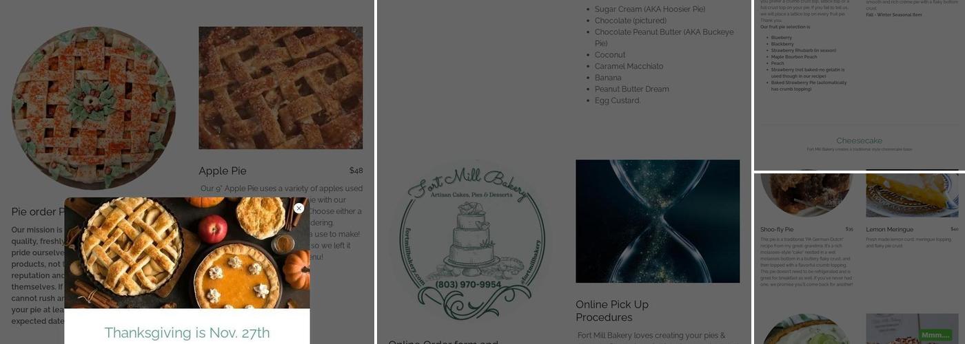 Fort Mill Bakery Menu