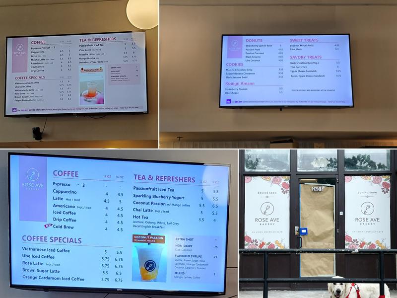 Rose Ave Bakery Menu