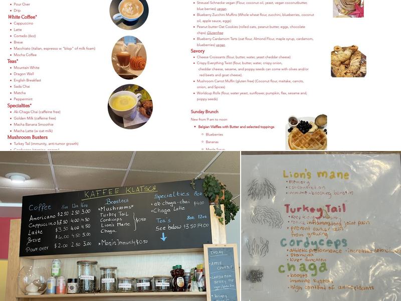Kaffee Klatsch Menu