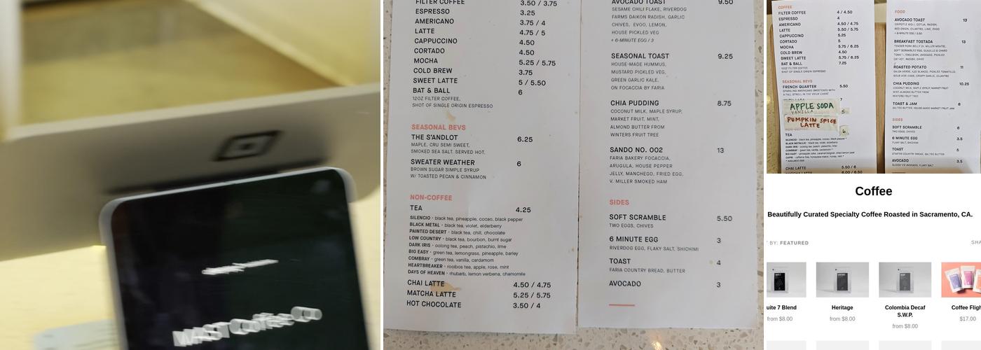 Mast Coffee Menu