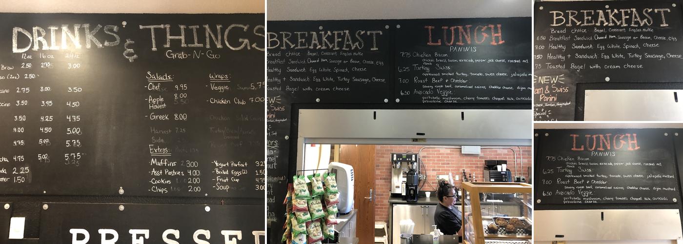 PRESSED: paninis & coffee Menu