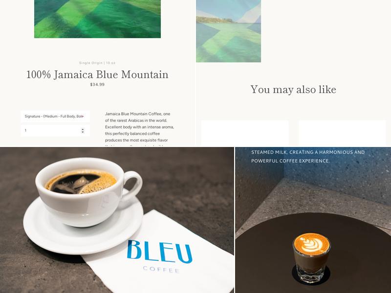Bleu Coffee Menu