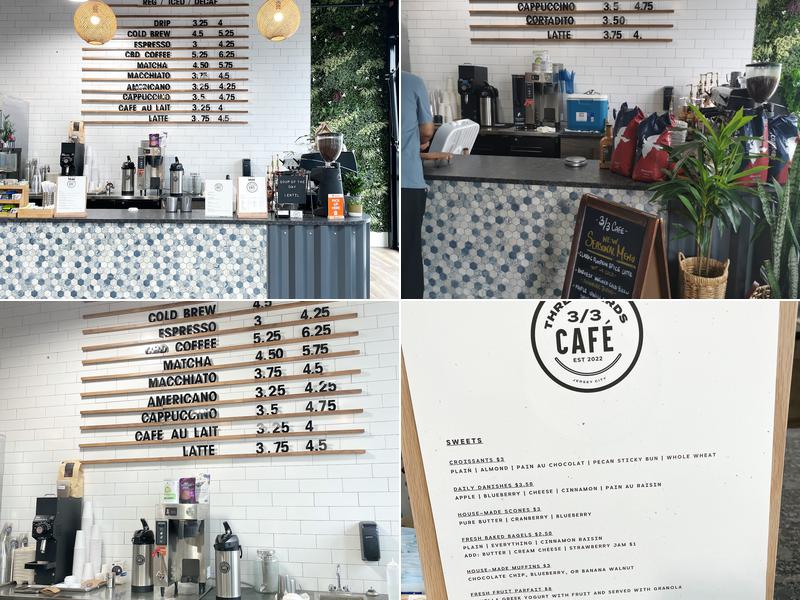 Three Thirds Cafe Menu