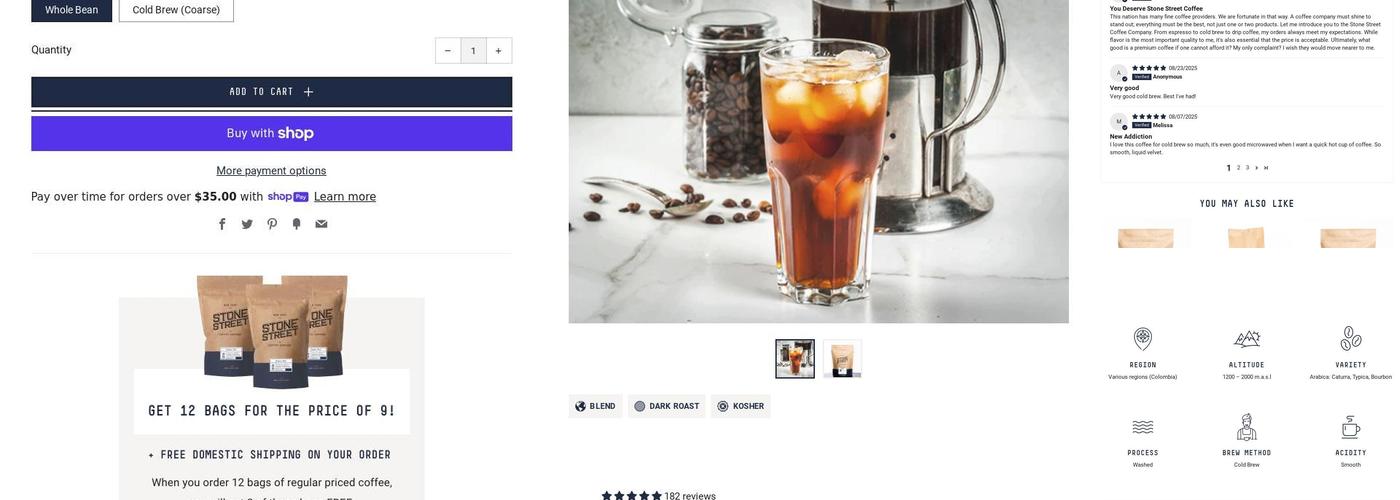 Stone Street Coffee Menu