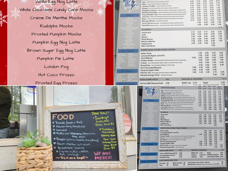 Wild Brewz Coffee Company Menu
