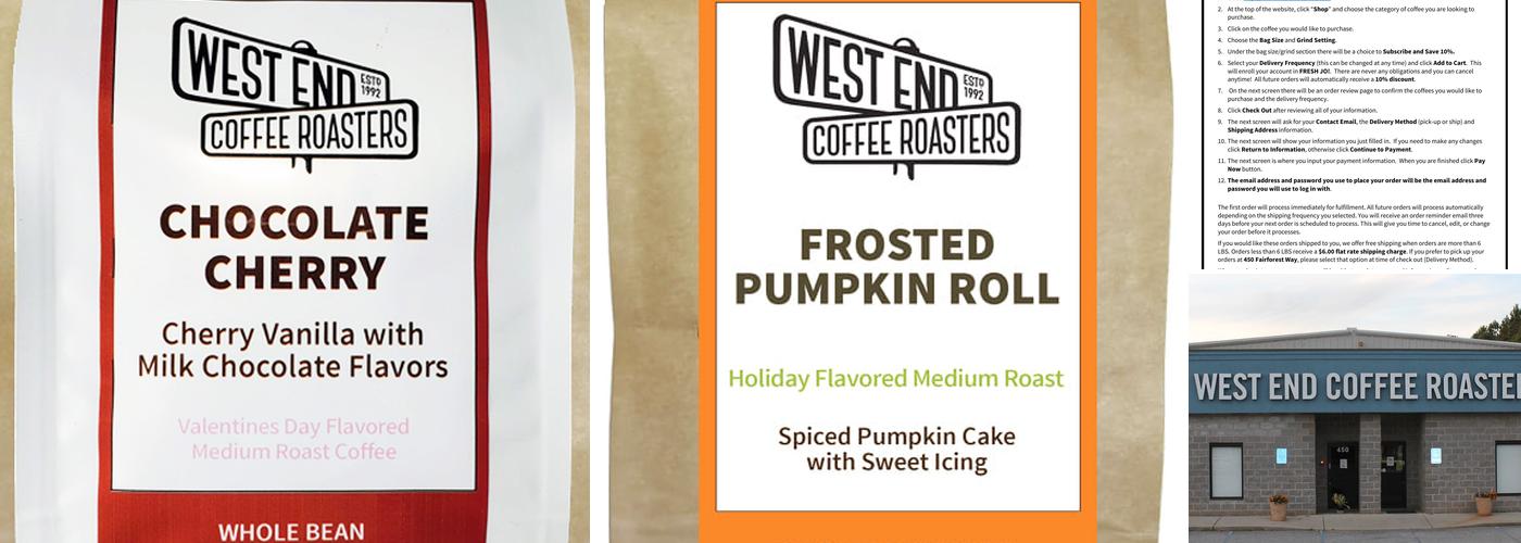 West End Coffee Roasters Menu