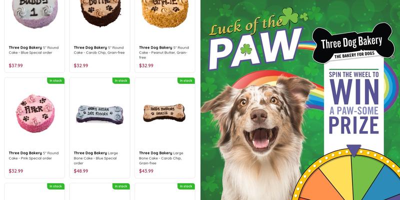 Three Dog Bakery Menu