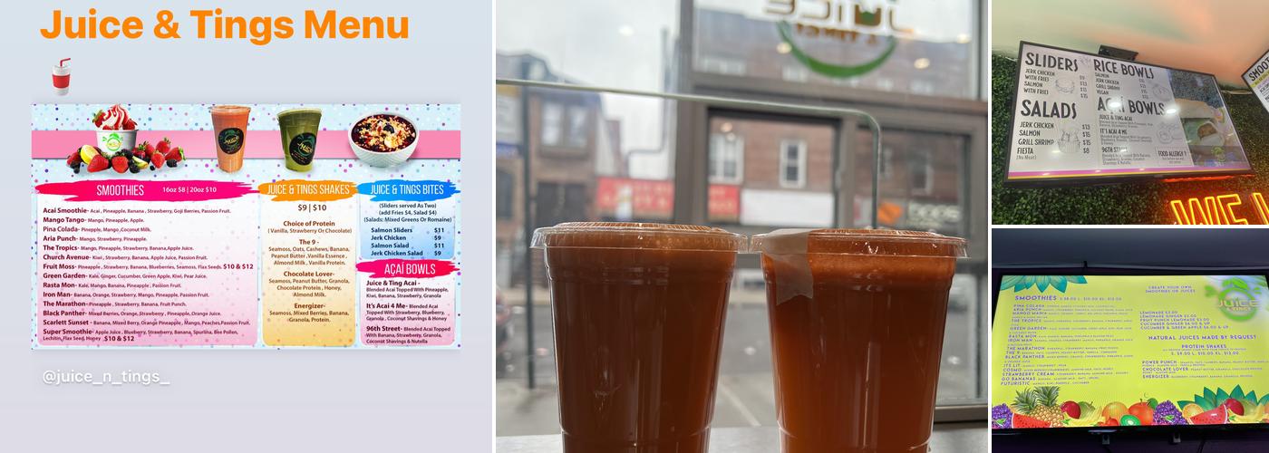 JUICE N TINGS Menu