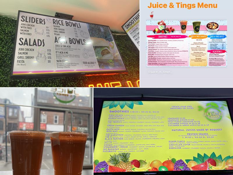 JUICE N TINGS Menu