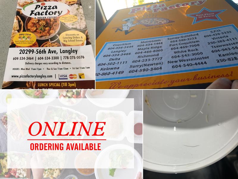 Pizza Factory Langley Menu