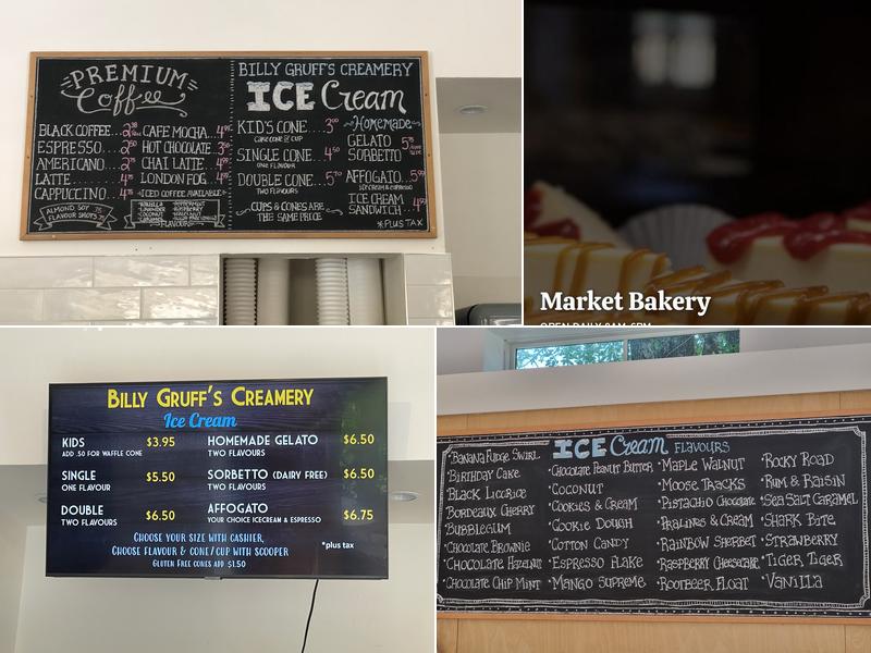 Billy Gruff Creamery & Bistro Menu