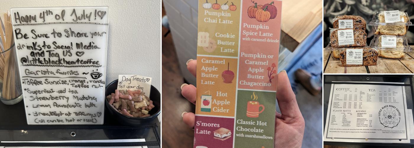 Little Black Heart Coffee Menu