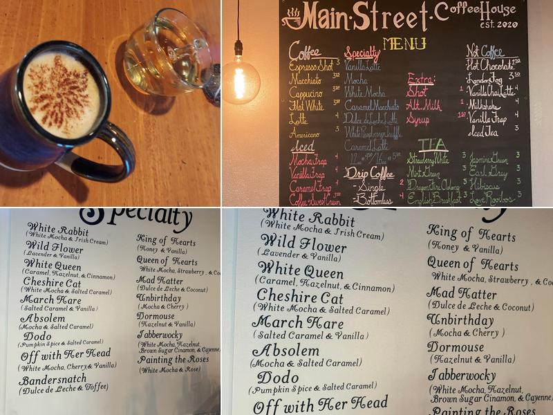 Main Street Coffee House Menu