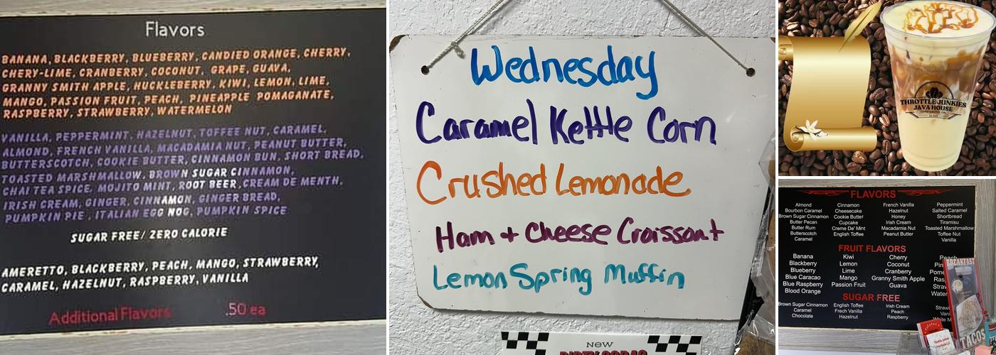Throttle Junkies Java House llc Menu