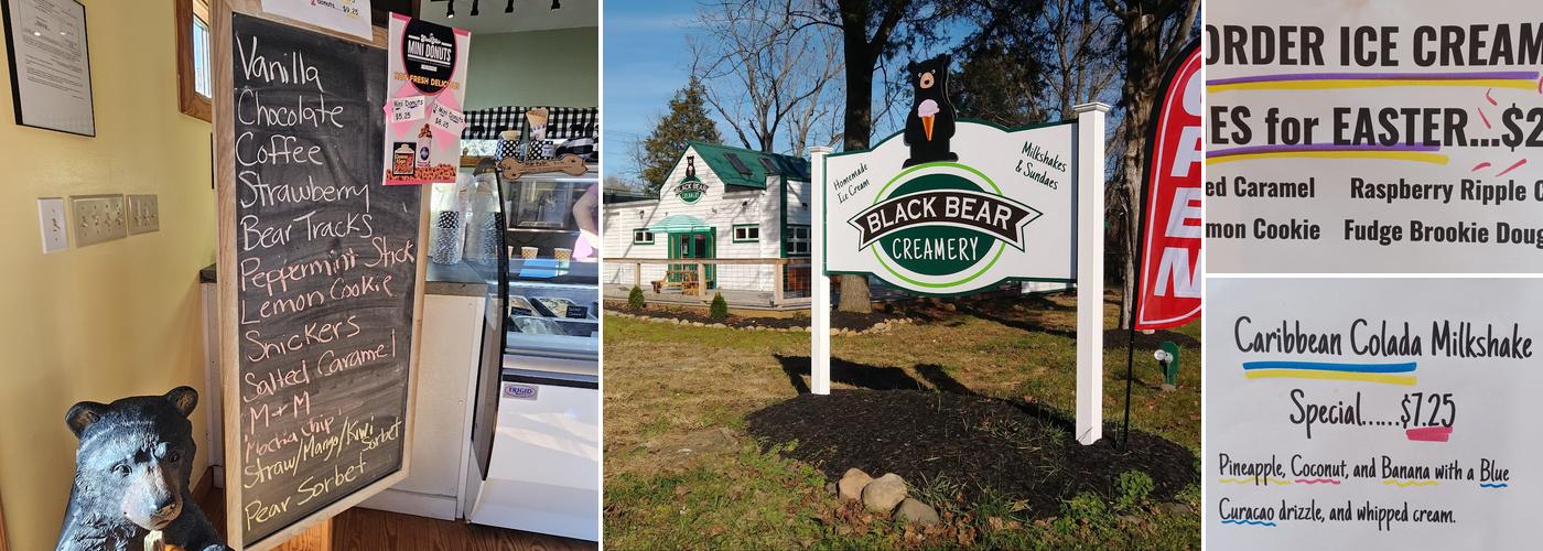 Black Bear Creamery Menu